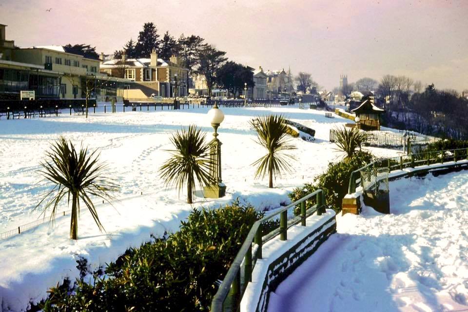 Babbacombe Downs in the snow of 1963.